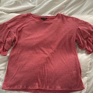 Cable & Gauge Ruffle Sleeve Blouse Large